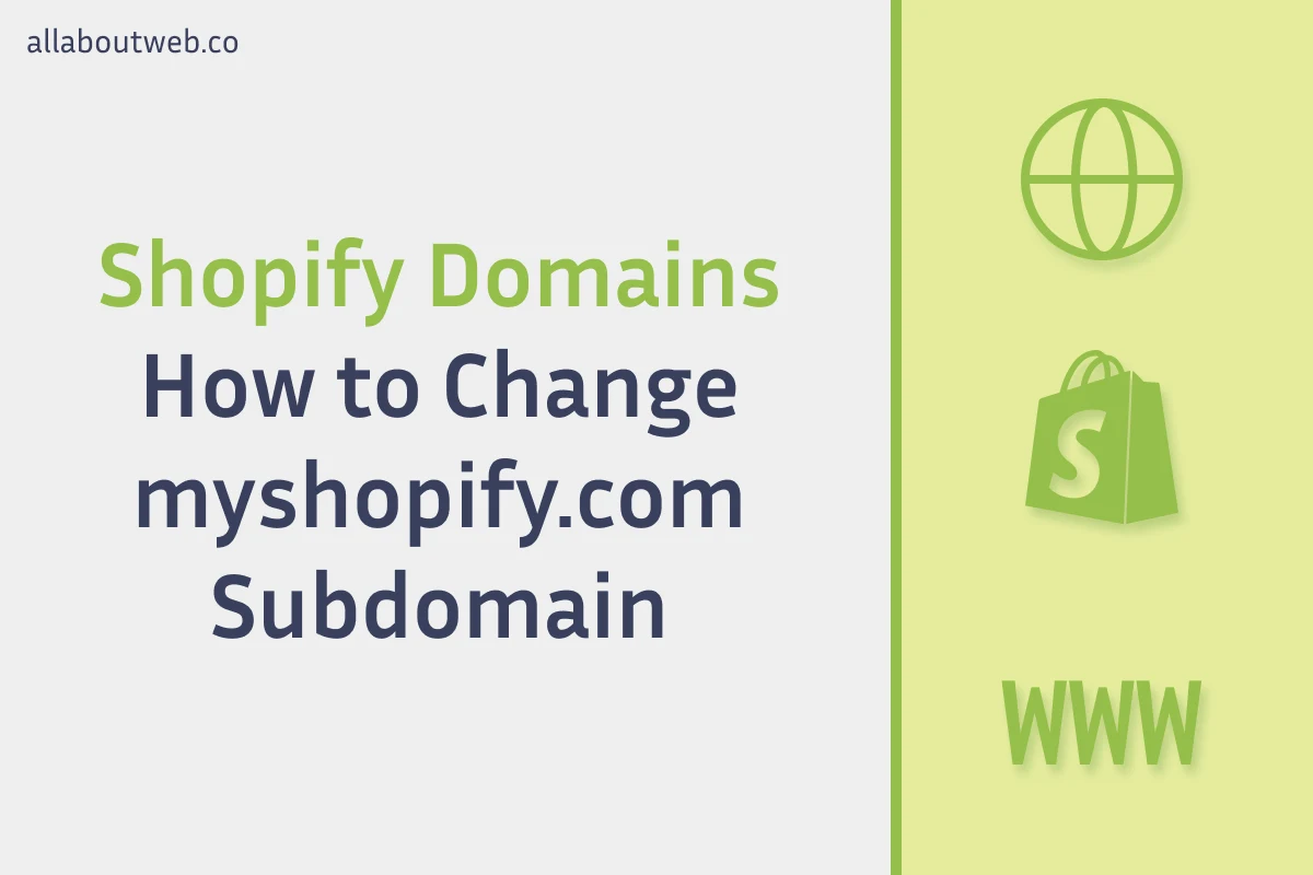 The article image: "Shopify Domain. How to Change 'myshopify.com' Subdomain"