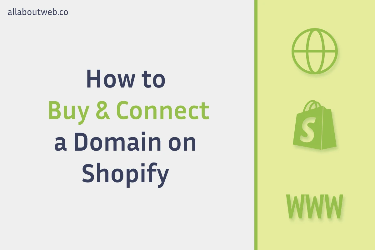 The article image: "How to Buy and Connect a Domain on Shopify in 2025"