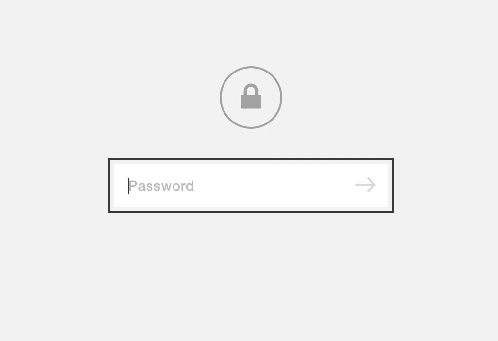 Squarespace default password protection page (a lock screen)